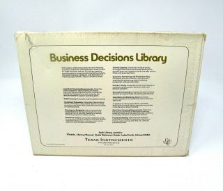 TEXAS INSTRUMENTS TI Programmable 58 59 BUSINESS DECISIONS Module Package Setup 7