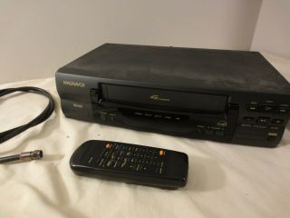 Philips Magnavox Vr400bmg21 Vhs 4 - Head Vcr With Remote -