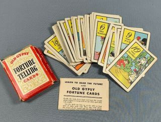 Vintage 1940s Whitman Old Gypsy Fortune Telling Cards