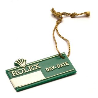 Auth Rolex Hang Tag For Day - Date Green Vintage Ip047