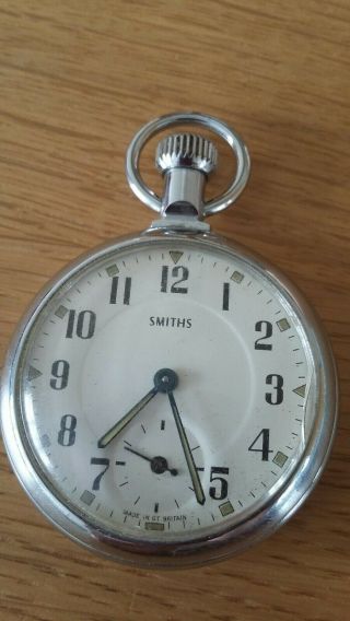 Vintage Smiths Mens Pocket Watch Made In Gt Britain