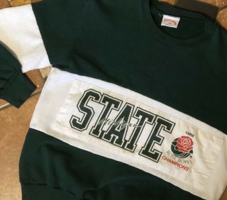 Vintage Michigan State Spartans Rose Bowl 1988 Sweatshirt Shirt Small