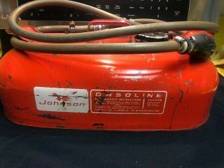 Vintage Johnson/evinrude Outboard 3 Gallon Pressurized Gas Tank