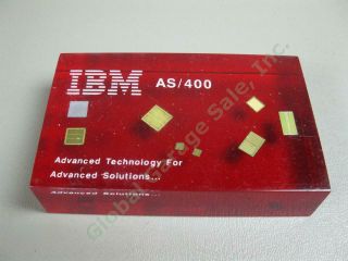 Vintage Ibm Lucite Embedded Computer Chip Paperweight As/400 8 - Chip 4 " X2.  5 " Nr