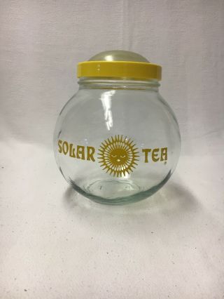 Vintage Solar Sun Tea Round Domed Ball Glass 1 Gallon Iced Tea Maker Jar