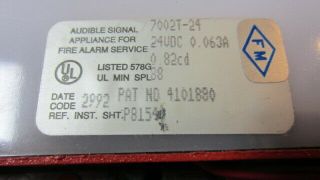 Vintage Spectronics Corporation Fire Alarm Horn & Strobe,  7002T - 24,  1 4