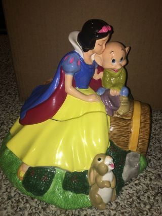 Vintage Disney Treasure Craft Snow White & 7 Dwarfs Cookie Jar 1990 