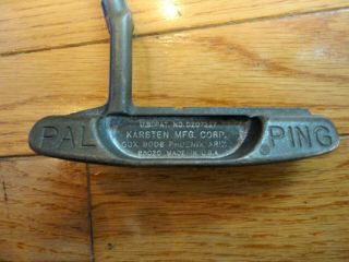 Vintage Ping Pal Karsten Golf Putter 34.  5 " Right Handed Steel 85020