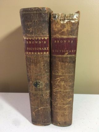 Dictionary Of The Holy Bible - John Brown - Leather - 2 Volumes - 1798