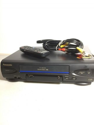 Panasonic Pv - V4022 - A 4 Head Omnivision Vhs Vcr Player /rca/remote