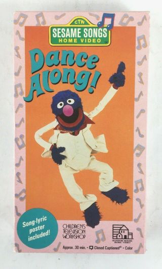 Sesame Street Home Video Dance Along Vhs Childrens 1990 Vintage