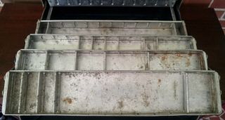 Vintage Aluminum Case Electrician Tool Box or Tackle Box Unbranded 6