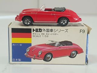 Vintage Tomy Tomica F9 Porsche 356 Speedster Japan Scale 1/59 Mib