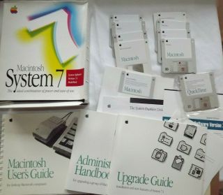 Vintage Apple Macintosh Os System 7 7.  1 With 3½ " Installation Disks