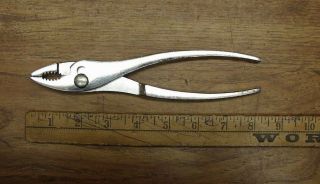 Vintage Crescent Brand G - 28,  8 - 1/16 " Slip Joint Pliers,  With 3/8 " Jaws,