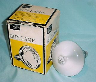 Vintage Sears Sunlamp 275 Watt Bulb Ultra Violet Sun Lamp Usa