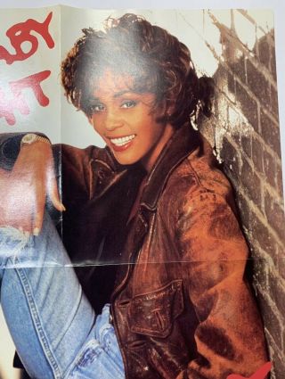 VTG Old 1991 Whitney Houston I ' m Your Baby Tonight Poster Nippy,  Inc. 3