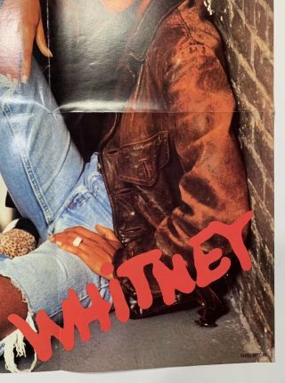VTG Old 1991 Whitney Houston I ' m Your Baby Tonight Poster Nippy,  Inc. 4