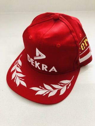 Vintage Dekra Ferrari Formula One Racing Michael Schumacher Baseball Cap Hat