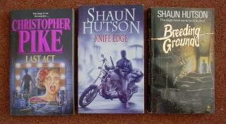 Highly Collectable Shaun Hutson & Christopher Pike Pulp Horror Books Slugs