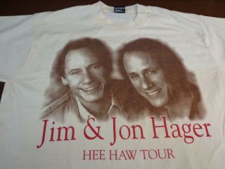 Vintage Jim & Jon Hager Hee Haw Tour T Shirt Large C15