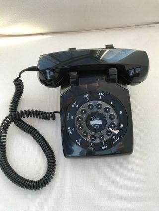 Classic Retro Vintage Corded Telephone Black Rotary Phone