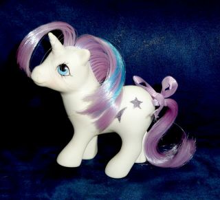 Rose: My Little Pony Vintage Unicorn Baby Glory 3 Near Glittery Symbols G1
