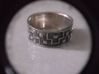 Vintage 925 Sterling Silver Mens Ring Made In Mexico Size 10 19.  8mm