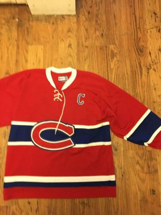 Vintage Montreal Canadiens Hockey Jersey 15 Sewn - On Men L/xl Red Con