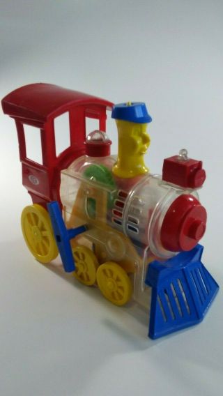 Vintage 1974 Ideal Toy Company - Lil Toot Wind Up Whistling Toy Train -