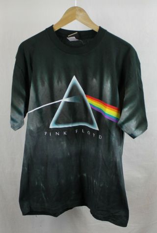Vintage Pink Floyd Liquid Blue Tie - Dye Graphic Single Stitch T - Shirt Sz L
