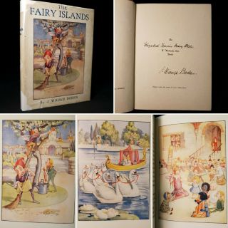 1922 Fairy Islands Waugh Boden Signed Illustrated Colour Plates Fantasy Children