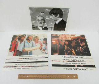 (9) Vintage [1964 - 1978] (8x10) Beatles Movie Lobby Cards & Media Photo Wz7332