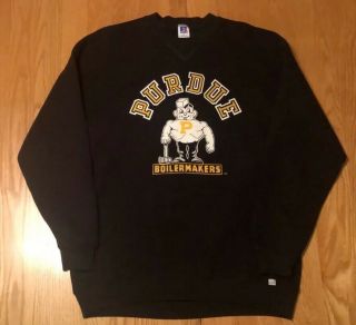 Vintage Russell Athletic Purdue Boilermakers Ncaa Crewneck Sweatshirt Xl