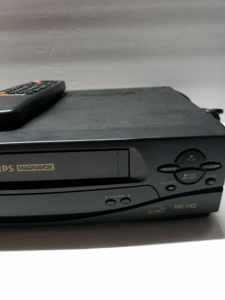Philips VCR Plus 4 Head VHS Player Model VRA431AT23 With Remote 3