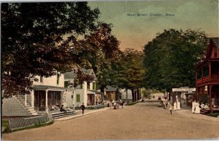 View Of Main Street Chester Ma Homes Livery Stable C1910 Vintage Postcard O19