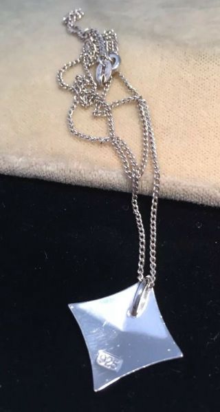 Gorgeous Vintage Sterling Silver And Guilloché Enamel Pendant With Chain 4