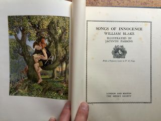 1927 Songs Of Innocence By William Blake - Colour Plates & Ill By Jacynth Parsons