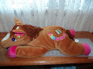 Vintage Lisa Frank Rainbow Chaser Brown Pony Horse Large Plush Toy 24 "