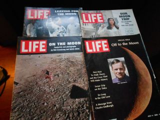 4 Four Vintage Life Magazines Special Edition To The Moon And Back 1969 Marlboro