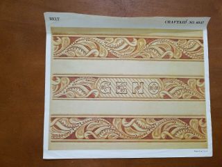 Vintage Craftaid Leaves Leather Belt Plastic Template Pattern 6547