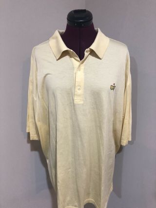 Mens Xxl Vintage The Masters Augusta National Golf Shop S/s Shirt Yellow Euc