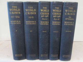 The World Crisis Winston Churchill Volumes 1 - 5 Winston S.  Churchill C.  1930 Vol