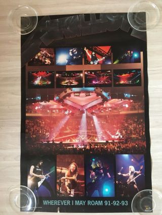 Vintage Metallica Wherever I May Roam Tour Poster 1991 92 93 Ross Halfin 22x34