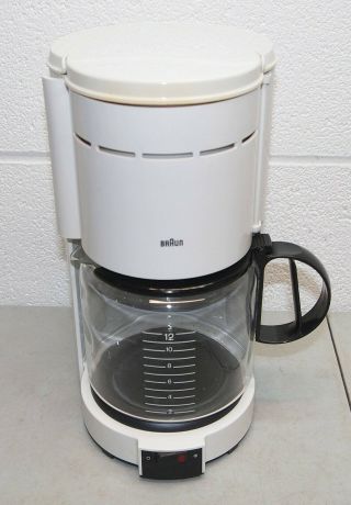 Vtg White Braun " Aromaster " Type 4076 12 Cup Coffee Maker Machine