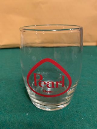 Vintage Pearl Beer 3 1/8” Barrel Glass