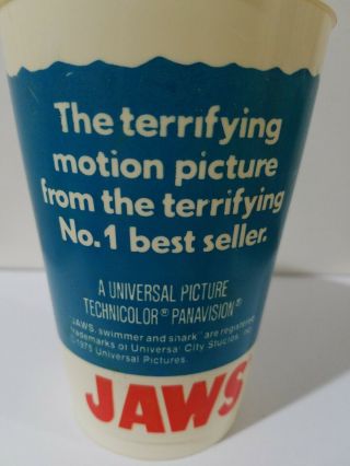 VINTAGE 1975 JAWS MOVE PROMOTIONAL CUP / TUMBLER 2