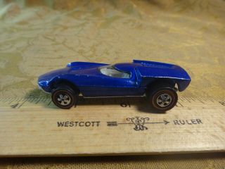 Vintage 1968 Hotwheels Redlines Turbofire Blue - S&h Usa
