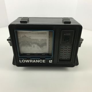 Vintage Lowrance X - 16 Fish Finder Sonar Computer Graph - Main Unit Only 2.  B5