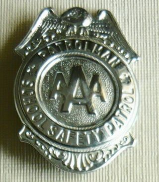 Vintage Obsolete AAA School Safety Patrol Patrolman Badge 3